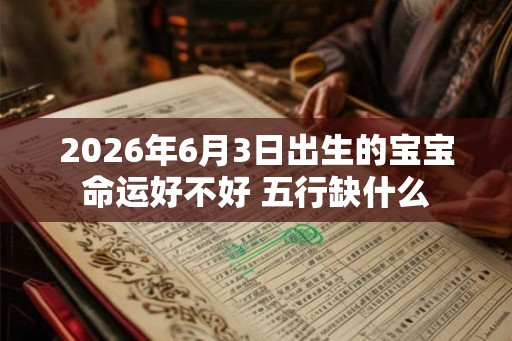 2026年6月3日出生的宝宝命运好不好 五行缺什么