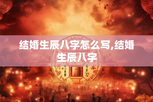 结婚生辰八字怎么写,结婚生辰八字