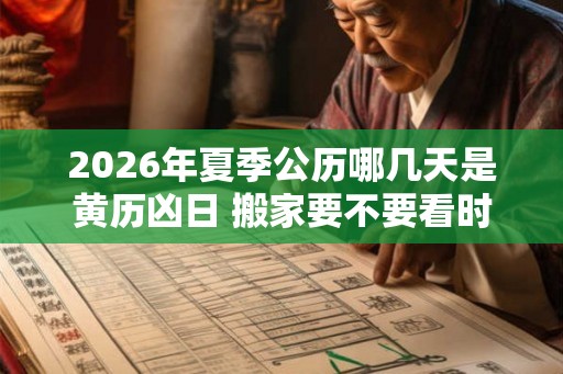 2026年夏季公历哪几天是黄历凶日 搬家要不要看时辰吉凶