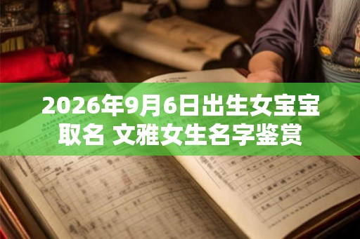 2026年9月6日出生女宝宝取名 文雅女生名字鉴赏 2026年9月6日出生女宝宝取名 文雅女生名字鉴赏