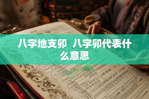 八字地支卯  八字卯代表什么意思