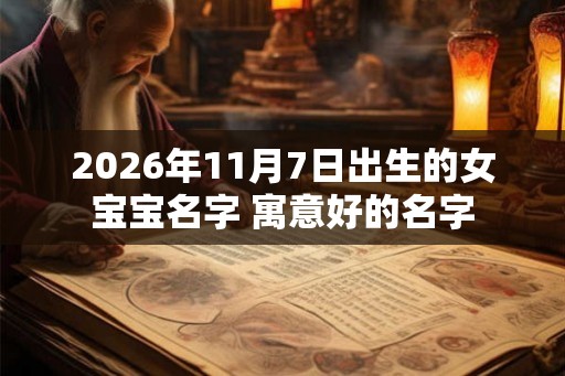 2026年11月7日出生的女宝宝名字 寓意好的名字