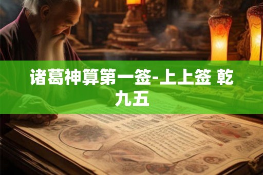 诸葛神算第一签-上上签 乾九五
