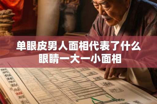 单眼皮男人面相代表了什么 眼睛一大一小面相