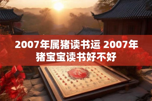 2007年属猪读书运 2007年猪宝宝读书好不好 2007年属猪读书运 2007年猪宝宝读书好不好