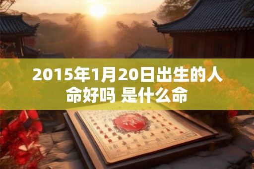 2015年1月20日出生的人命好吗 是什么命