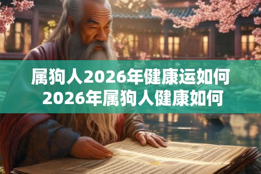 属狗人2026年健康运如何 2026年属狗人健康如何