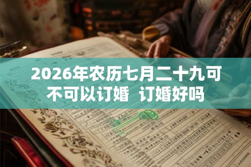 2026年农历七月二十九可不可以订婚  订婚好吗
