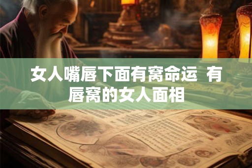 女人嘴唇下面有窝命运  有唇窝的女人面相