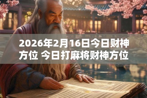 2026年2月16日今日财神方位 今日打麻将财神方位一览表