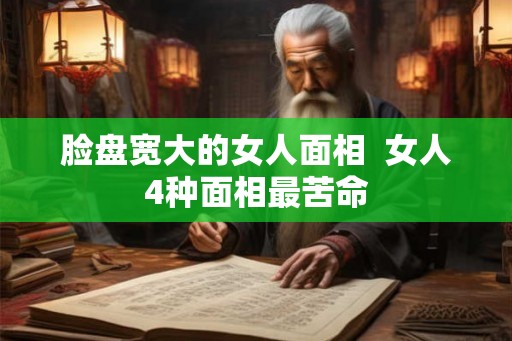 脸盘宽大的女人面相  女人4种面相最苦命