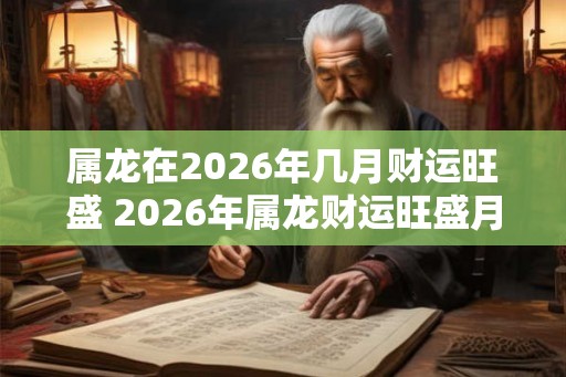属龙在2026年几月财运旺盛 2026年属龙财运旺盛月份