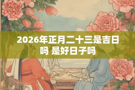 2026年正月二十三是吉日吗 是好日子吗