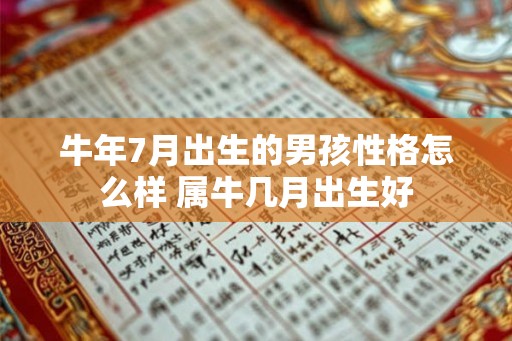 牛年7月出生的男孩性格怎么样 属牛几月出生好