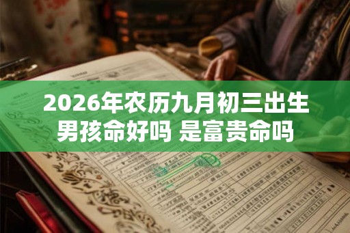 2026年农历九月初三出生男孩命好吗 是富贵命吗