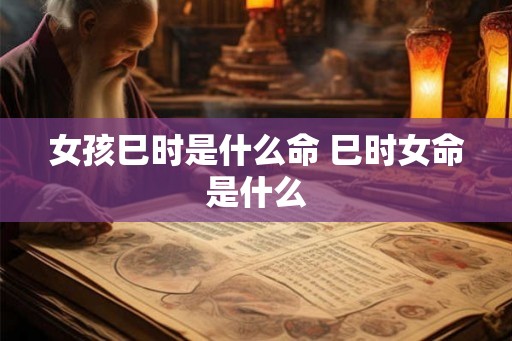 女孩巳时是什么命 巳时女命是什么