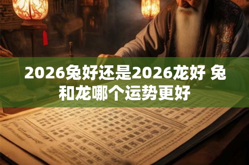 2026兔好还是2026龙好 兔和龙哪个运势更好