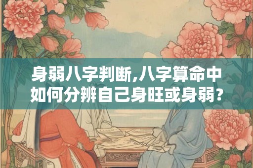 身弱八字判断,八字算命中如何分辨自己身旺或身弱？