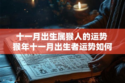十一月出生属猴人的运势 猴年十一月出生者运势如何