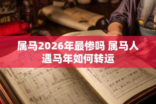属马2026年最惨吗 属马人遇马年如何转运