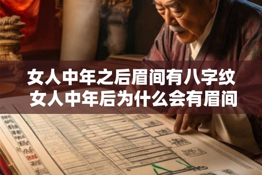 女人中年之后眉间有八字纹 女人中年后为什么会有眉间八字纹