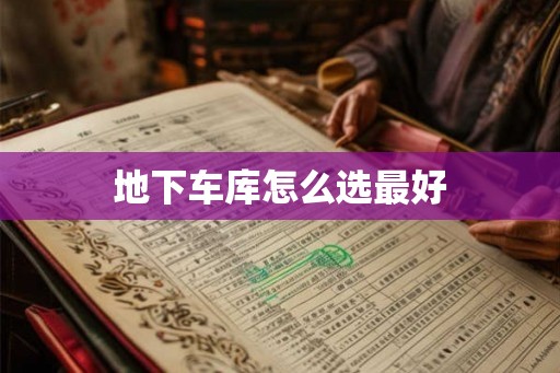地下车库怎么选最好 地下车库怎么选最好