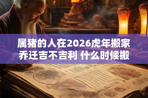 属猪的人在2026虎年搬家乔迁吉不吉利 什么时候搬家好