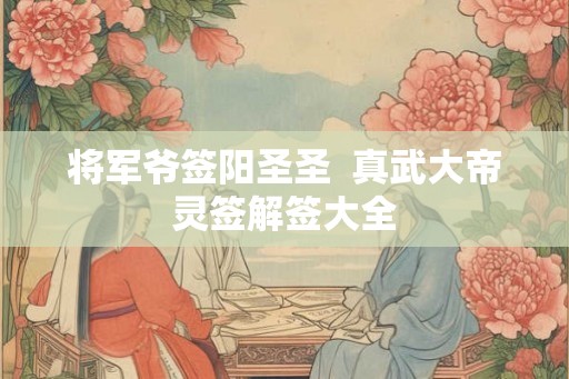 将军爷签阳圣圣  真武大帝灵签解签大全