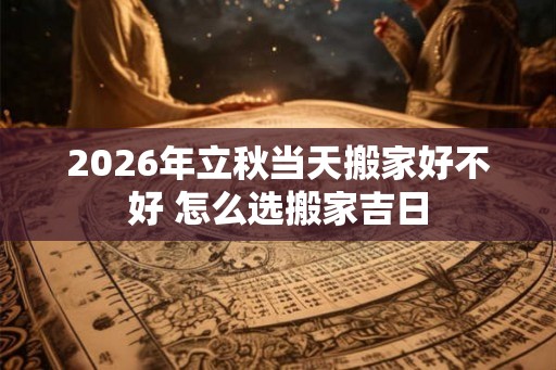 2026年立秋当天搬家好不好 怎么选搬家吉日