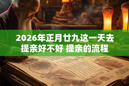 2026年正月廿九这一天去提亲好不好 提亲的流程