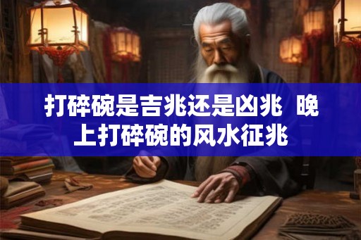 打碎碗是吉兆还是凶兆  晚上打碎碗的风水征兆