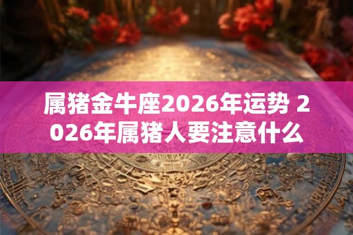 属猪金牛座2026年运势 2026年属猪人要注意什么