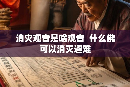消灾观音是啥观音  什么佛可以消灾避难
