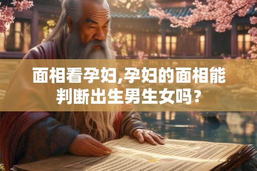 面相看孕妇,孕妇的面相能判断出生男生女吗？