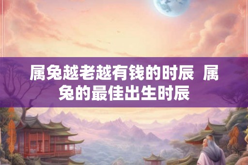 属兔越老越有钱的时辰 属兔的最佳出生时辰 属兔越老越有钱的时辰 属兔的最佳出生时辰