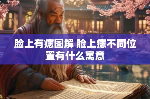 脸上有痣图解 脸上痣不同位置有什么寓意
