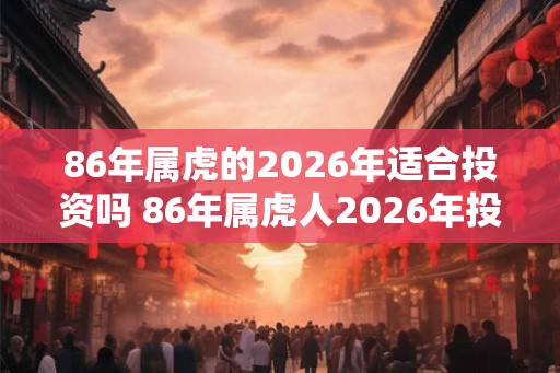86年属虎的2026年适合投资吗 86年属虎人2026年投资运势如何