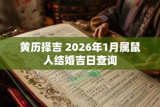 黄历择吉 2026年1月属鼠人结婚吉日查询