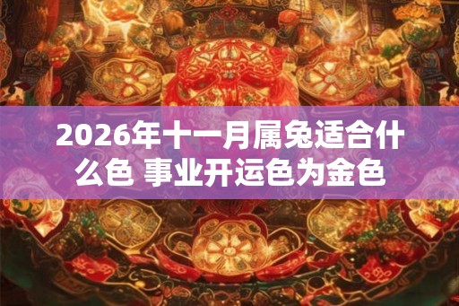 2026年十一月属兔适合什么色 事业开运色为金色 2026年十一月属兔适合什么色 事业开运色为金色