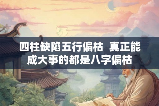 四柱缺陷五行偏枯  真正能成大事的都是八字偏枯