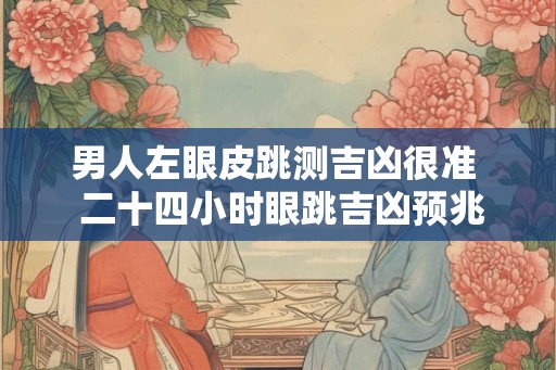 男人左眼皮跳测吉凶很准  二十四小时眼跳吉凶预兆