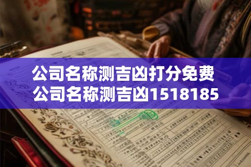 公司名称测吉凶打分免费 公司名称测吉凶1518185