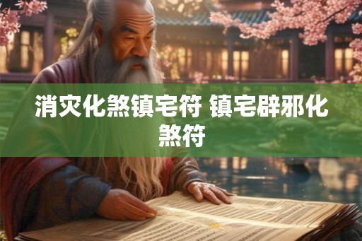 消灾化煞镇宅符 镇宅辟邪化煞符