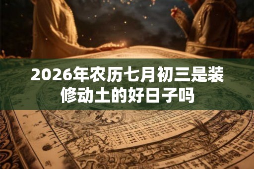 2026年农历七月初三是装修动土的好日子吗