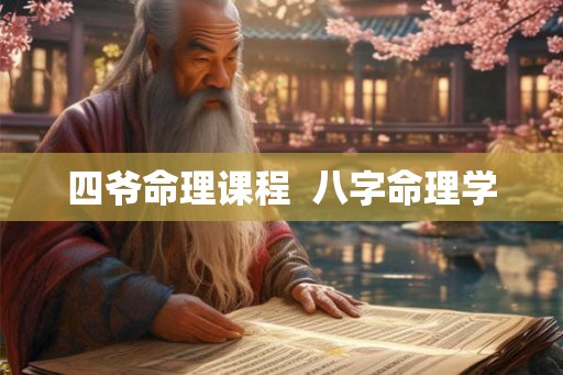 四爷命理课程  八字命理学