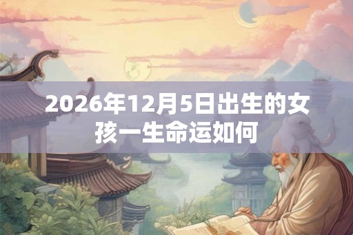 2026年12月5日出生的女孩一生命运如何