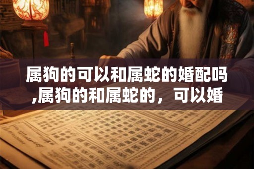 属狗的可以和属蛇的婚配吗,属狗的和属蛇的，可以婚配吗？