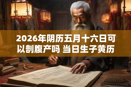2026年阴历五月十六日可以剖腹产吗 当日生子黄历吉凶查询