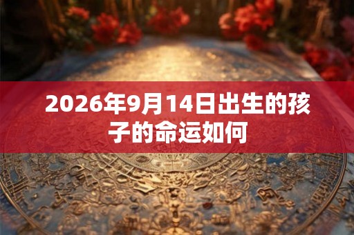 2026年9月14日出生的孩子的命运如何
