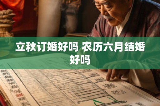 立秋订婚好吗 农历六月结婚好吗